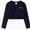 Navy, variant on Afuyipoi Girls Bow Detail Button Front Knit Cardigan Sweater 100% Cotton Cape for Kids Size 1-13Y Fall Casual Style Black Size 2T