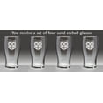 thumbnail image 2 of Dorsey Irish Coat of Arms Tavern Glasses - Set of 4 (Sand Etched), 2 of 3