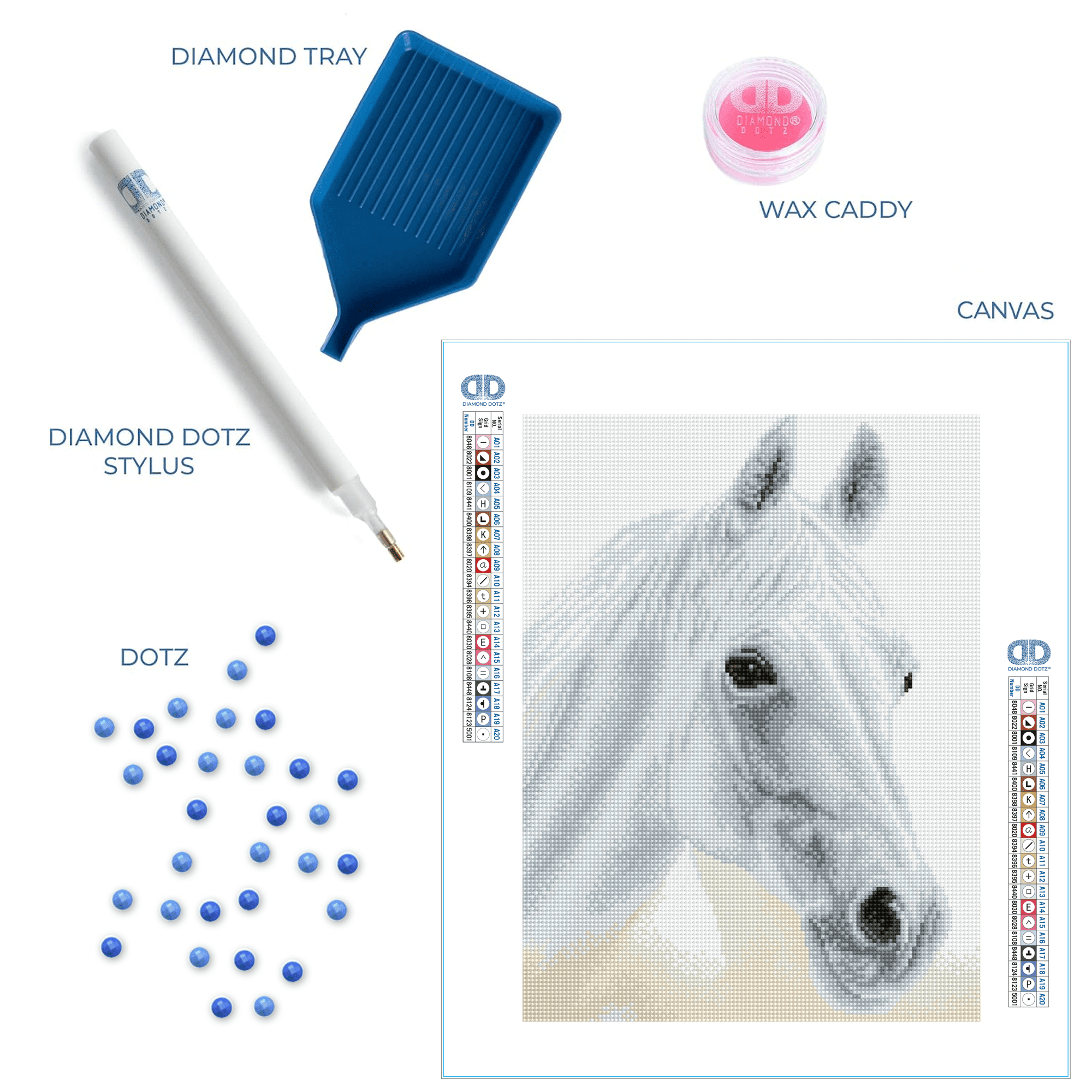 Diamond Dotz Arabian Beauty Horse  Diamond Painting Kits for Adults - Diamond Art Kits a Relaxing Creative Craft Kit with Dotz Gems 12.2"x16.1"