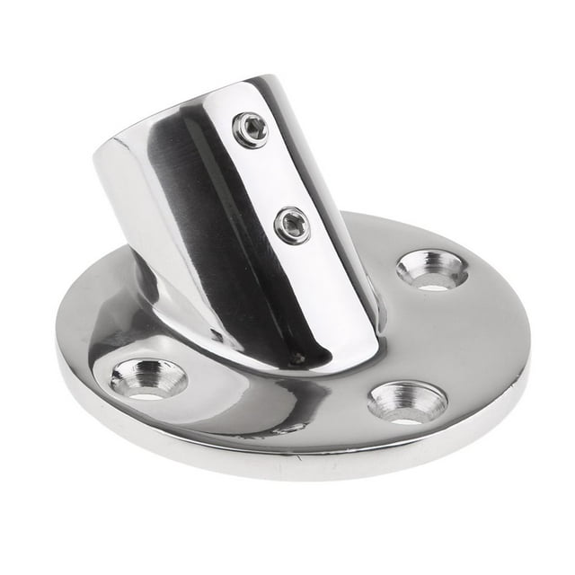 Colaxi 316 Marine-Grade Stainless Steel Boat Hand Rail Fitting 45 Degree Round Base For 1 Inch Tubing