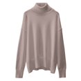 thumbnail image 4 of RMGVDSD Fall Sweaters For Women Plus Size Tops Winter Clothes Long Sleeve Shirts Fall Outfits Turtleneck Knitted Sweater Solid Color Trendy Casual Sweater Tops /Brown, 4 of 4