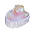 thumbnail image 4 of Segolike Cowboy Hat Western Cowgirl Hat Sparkly Glitter Photo Props Dazzling Color Holographic Rave Hat Tassel Decor for Bridal Beach Role Play White, 4 of 8