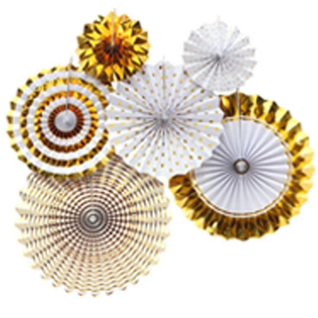 Tire de la flor Flor de papel hecha a mano Decoración tridimensional para fiestas Boda 6 piezas