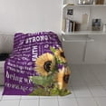 thumbnail image 4 of Super Soft Cozy Flannel Fleece Blanket Sunflower Positive Words Lightweight Comfy Throw Blanket for Bed/Couch/Sofa/Camping- Warm Hugs Positive Energy Healing Thoughts 49 x 59 Inche, 4 of 6