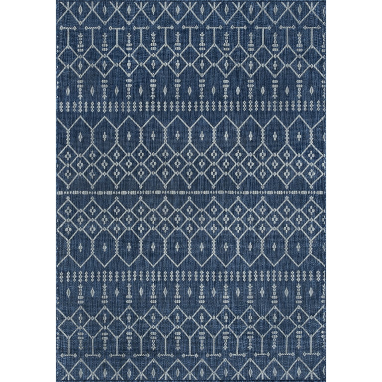 2x3 Water Resistant, Small Indoor Outdoor Rugs for Patios, Front Door  Entry, Entryway, Deck, Porch, Balcony, Outside Area Rug for Patio, Navy,  Geometric