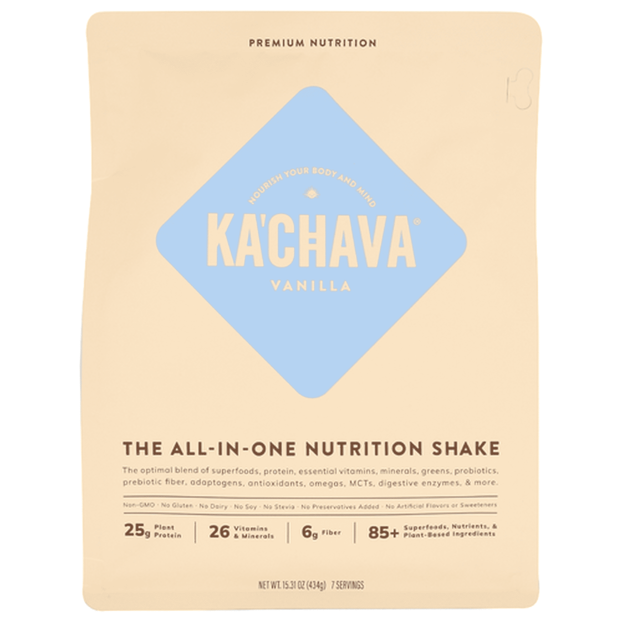 (Pack of 6) Kachava Nutrition Superblend Shake Vanilla 15.3 oz 7 Servings