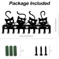 thumbnail image 5 of 1Set Cats Wall Hooks Key Holder Halloween Rack Hangers Iron Wall Mounted Hooker with 10 Hooks for Hats, 5 of 9