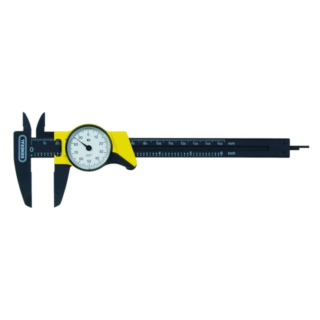 Calibrador de Carátula General Tools de 6 Pulgadas de Plástico 0.001 Pulgada