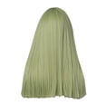 thumbnail image 2 of YMUQEIGH Clearance Grass Green Long Straight Hair Wig Rose Net High Temperature Silk Wig, 2 of 7