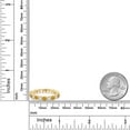 thumbnail image 6 of Gem Stone King 1.34 Cttw Round Yellow Sapphire and White Created Sapphire 18K Yellow Gold Plated Silver Eternity Band Ring for Women | Wedding Engagement Anniversary Promise Ring for Women | Size 7, 6 of 6