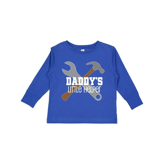 Inktastic Daddy's Little Helper Tool Set Boys Long Sleeve Toddler T-Shirt