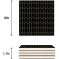 thumbnail image 3 of RYLABLUE Modern Decorative Geometric Pattern,Black Set of 4 Coaster for Drinks, Absorbent Ceramic Stone Coasters Cup Mat with Cork Base for Home Kitchen Room Coffee Table Bar Decor, 3 of 4