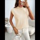 thumbnail image 4 of Suéteres de Cuello Alto para Mujer, Chalecos, Blusas Informales de Negocios y Moda, Conjuntos de Otoño. Albaricoque XL, 4 of 9