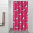 thumbnail image 2 of Boston Terrier on Red Background Shower Curtain 36"x72" ,Bathroom Decorative Shower Curtains Set with 12 Hooks,Modern Waterproof Washable Shower Curtain, 2 of 6