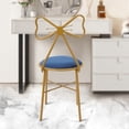 thumbnail image 3 of Modern Vanity Chair Stool, Dressing Table Desk Makeup Girl Chair w/Butterfly Bow Backrest, Side Table Seat for Girl Daughter Room Bedroom Living Room Home Commercial Salon Party Cafe, 3 of 24