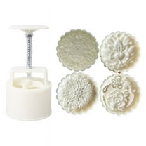 150g/200g Flower Shape Plastic Mooncake Molds Mooncake Mold DIY Baking Accessories Kitchen Tools for Mid-Autumn Festival