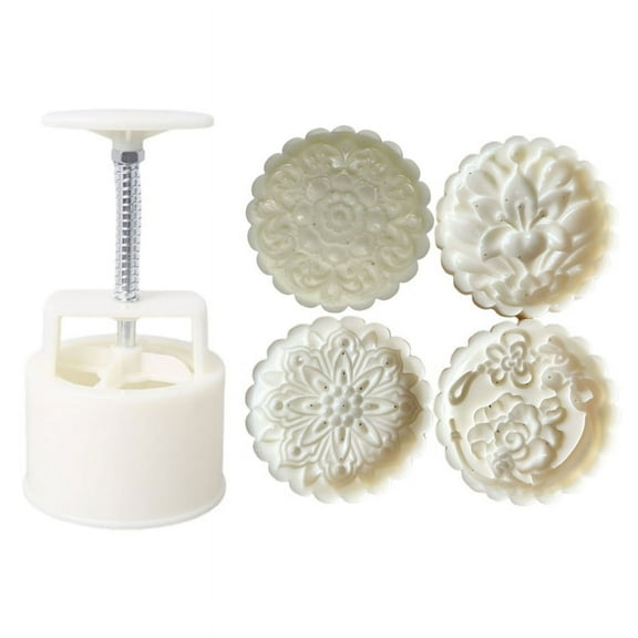 150g/200g Flower Shape Plastic Mooncake Molds Mooncake Mold DIY Baking Accessories Kitchen Tools for Mid-Autumn Festival