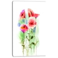 thumbnail image 2 of Esquisse Aquarelle de Fleurs de Coquelicot Rouge - Grande Impression sur Toile Florale, 2 of 3