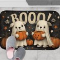 thumbnail image 2 of 1pc Two Ghost Dogs with Pumpkins Absorbent Non-Slip Bathroom Thickened Flannel Rug Decor,Soft,Quick Drying,Suitable For Indoor/outdoor Use,Bathrooms,Bedrooms,Kitchens,Terrace,Laundry Rooms,16"x24", 2 of 9