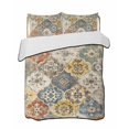 thumbnail image 2 of Quilts Twin Size, Vintage Boho Soft Comforter Bedding Set for Bed, Chic Farmhouse Neutral Morocco Geometric Lightweight Quilted Bedspread with Pillow Cover(2 Pieces) for All Season, 68x86 Inch, 2 of 6