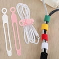 thumbnail image 4 of EeaseMX Organizador de cables de silicona ajustable, 20 unidades, bridas reutilizables, 4 of 8