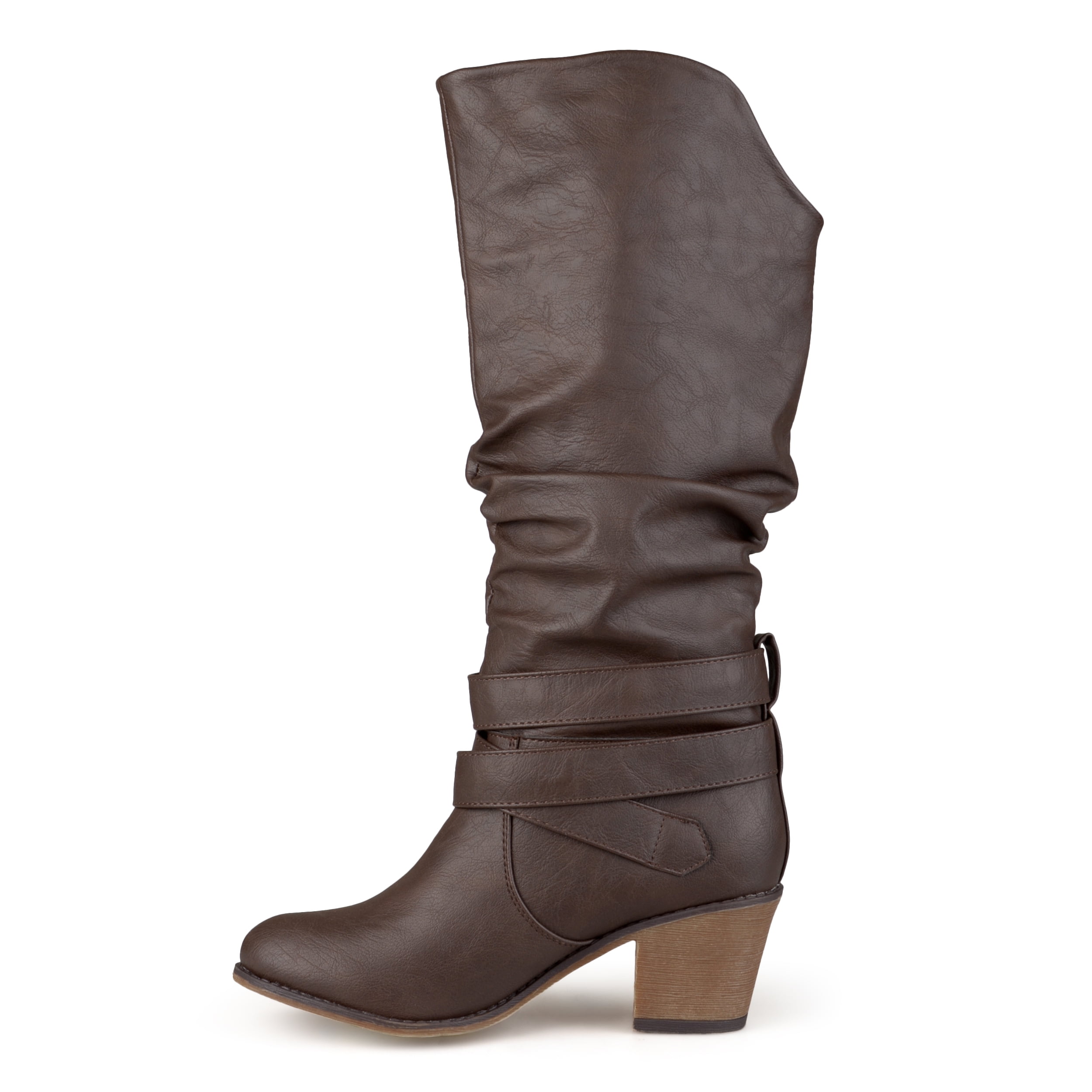 wide high heel boots