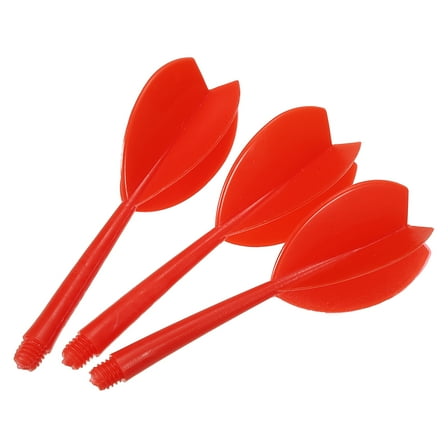 Uxcell Integrated Dart Shaft and Flights, 15 Pack 4BA Thread Plastic Dart Flights Red