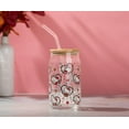 thumbnail image 4 of Sanrio Hello Kitty Fall Leaves 16-Ounce Glass Tumbler With Bamboo Lid and Straw, 4 of 8
