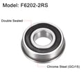 thumbnail image 2 of Uxcell 0.59''x1.37''x0.43'' F62022RS Double Sealed Flanged Ball Bearings Chrome Steel Silver Tone 2 pcs, 2 of 5
