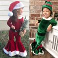 thumbnail image 4 of Conjuntos de ropa para recién nacidos, disfraz de Navidad y Año Nuevo, camisetas de forro polar de invierno, pantalones y sombreros, ropa para bebés, niños y niñas, atuendo de Papá Noel, 4 of 4