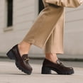 thumbnail image 3 of Mocasines DREAM PAIRS SDLS2321W Marrón Plataforma con Suela Gruesa, 3 of 8