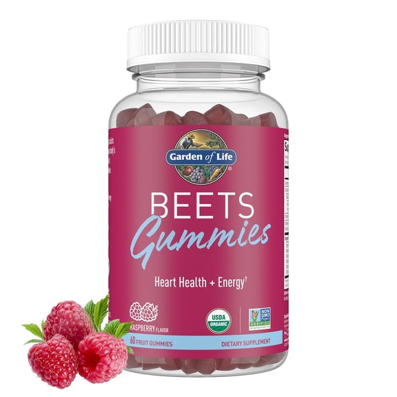 Garden of Life Beets Gummies, Raspberry Flavor, 30 Servings