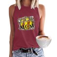 thumbnail image 5 of Birdeem Fashion Women Printing Round-Neck Sleeveless Block Shirts Tunic Tee Tops, 5 of 5