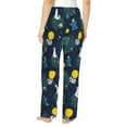 thumbnail image 3 of Daiia Space and Animals Women's Sleep Pant with Pockets and Drawstring,Pajama Pants-Medium, 3 of 9