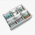 thumbnail image 3 of Cajón de almacenamiento para relojes perfecl Bandeja organizadora de joyas apilable gris, 3 of 8