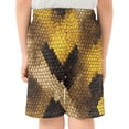 thumbnail image 3 of BZSMCE Adjustable Drawstring Casual Shorts With Yellow Python Pattern Pattern, 3 of 9