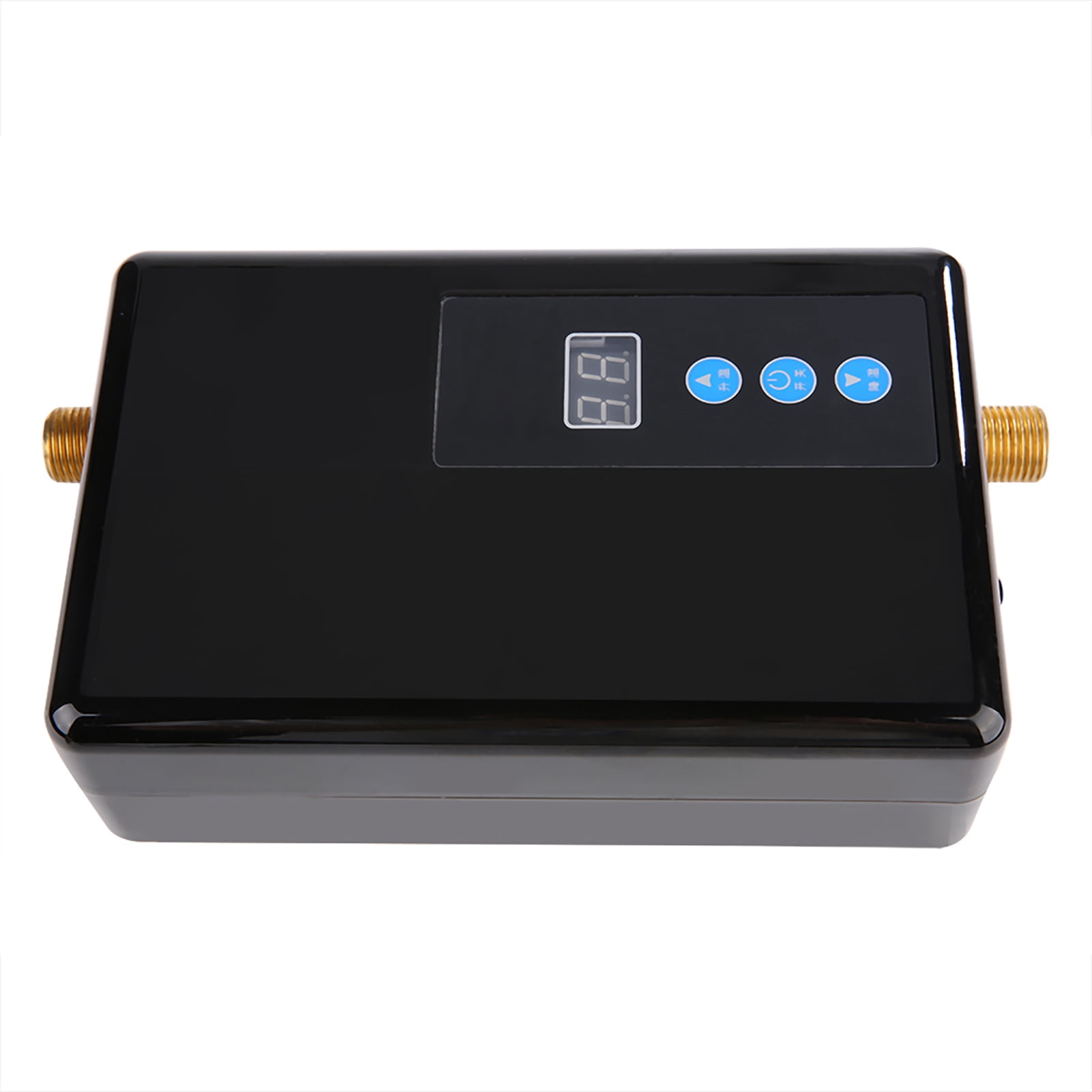 BIMZUC 220V 5.5KW Mini Instant Electric Water Heater Tankless Shower Hot Water System for Kitchen Bathroom Black 8.66 x 5.51 x 2.56 inches / 220 x 140 x 65 mm