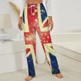 thumbnail image 3 of Sparkly Union Jack Flag Winter Female Pants Flannel High Waist Women Pants Lady Warm Straight Leg Plush Trousers, 3 of 7