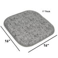 thumbnail image 2 of Broadway Memory Foam No Slip Back 16 x 16 Chair Pad Cushion 2 Pack - Gray-Black, 2 of 6