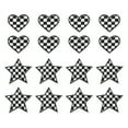thumbnail image 1 of Uxcell 32 Pcs Parches Bordados de Corazón Estrella a Planchar Aplicaciones Parches para Chaqueta Colección de Denim Ropa Vestidos Sombreros Jeans Accesorio DIY, Negro/Blanco, 1 of 6