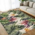 thumbnail image 4 of 5x8Ft Area Rugs, Palm Leaves Non-Skid Rubber Backing Large Rectangle Rugs - Living Room Bedroom Home Office, Summer Botanical Tropical Plants Rustic Indoor Floor Mat Carpets Washable Rug, 4 of 9
