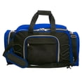 thumbnail image 2 of Grey 600D Waterproof Nylon Travel Duffel Bag with Multiple Zip Pockets and Detachable Shoulder Strap QGM19202, 2 of 2