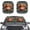 Aztec Highland Cow, variant on Bulopur Highland Cow Floral Windshield Sun Shade Protect Vehicle from UV Sun Windshield Visor Sun Shade Easy Installation 2 Pieces Front Window Sunshade Sun Visor Protector for Most Cars