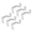 thumbnail image 4 of 6PCS Curtain Rod Brackets Iron Adjustable Window Curtain Rod Support Holder for Wall Mount Silver, 4 of 12