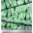 thumbnail image 2 of Soimoi Green Cotton Jersey Fabric Insect & Texture Print Fabric by The Yard 58 Inch Wide, 2 of 2