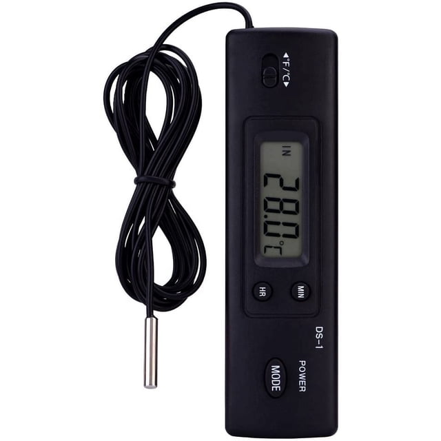 ZHAOCHENG TermómetroMedidor de temperaturaDigitalCristal líquidoLCDMedición de humedadSensor de sondaCableado para refrigeradorAcuarioAire acondicionado