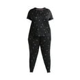 thumbnail image 3 of Joyspun Women's and Women’s Plus Sleep Tee and Joggers Pajama Set, 2-Piece, Sizes XS to 3X, 3 of 4