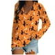 thumbnail image 1 of Camisetas con cuello en V para mujer Camisetas con estampado de Halloween Camiseta de manga corta Blusa Tops Fridja  bvmnju3418, 1 of 4