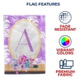 thumbnail image 5 of America Forever Spring Monogram Garden Flag Letter A 12.5 x 18 inches Double Sided Vertical Outdoor, Yard, Lawn, Beautiful Floral Design, White Flower, Summer Floral Garden Flag, 5 of 5