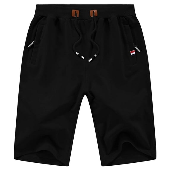 Aiyino Mens Shorts Casual Drawstring Zipper Pockets Elastic Waist Big and Tall Beach Shorts